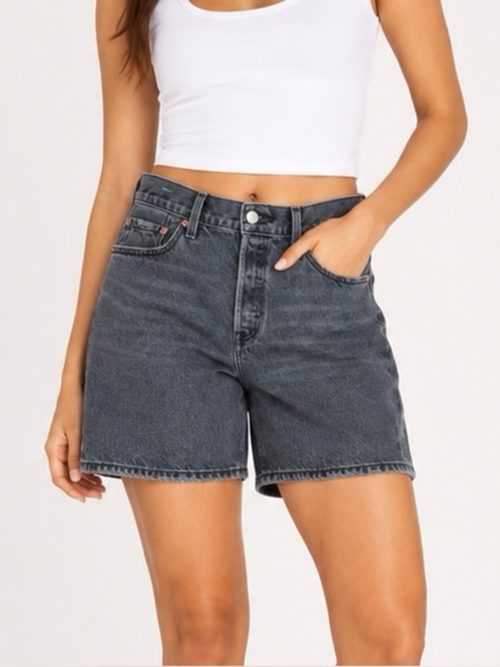 Levi's Washed  High-Rise Jean Shorts
